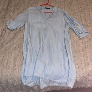 Chambray shirt dress